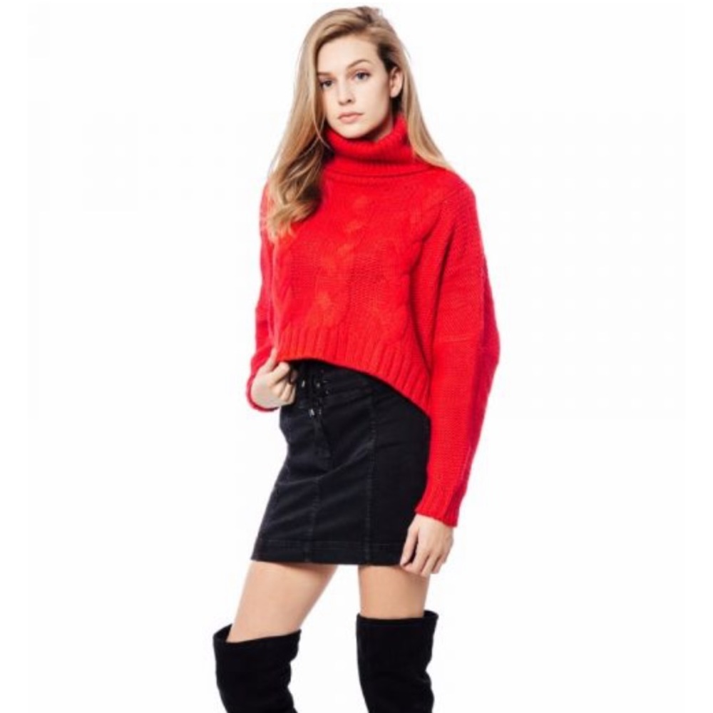 NWT FREE PEOPLE MODERN FEMME TIE SKIRT, BLACK, SIZE 12  Y2K Corset Grunge‎